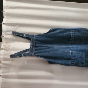 Lucky Brand Medium Wash Denim Overall Mini Dress